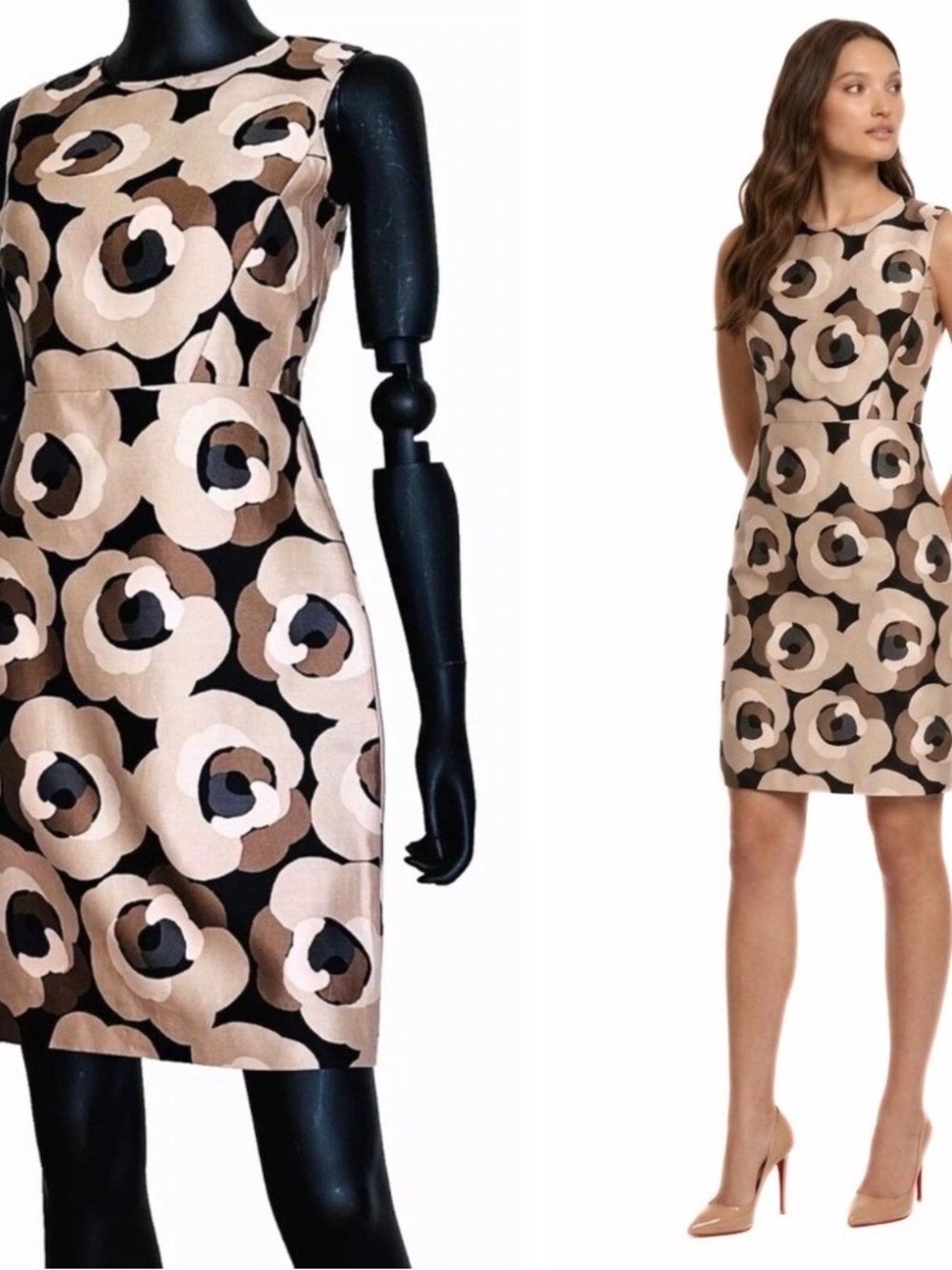 NWT Kate Spade Silk Sheath Sleeveless Dress  Print Floral 2  Deco Rose Della